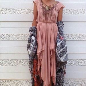 Rare! Free People x New Romantics midi Maxi Dress - Sz M